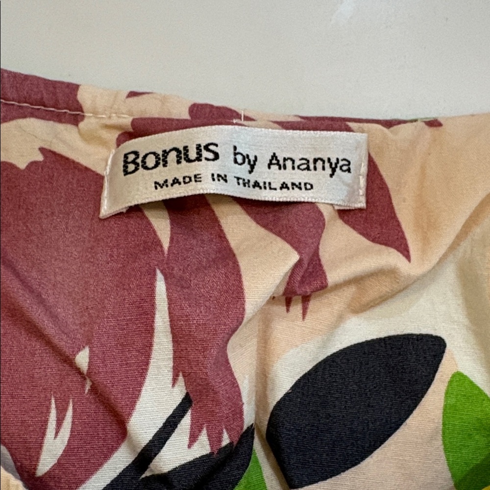 Bonus by Ananya Floral Two-Piece Set in Cream, Pink & Green